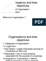 Categories of Organisation 1.1 Characteristics What Is An Organisation ?