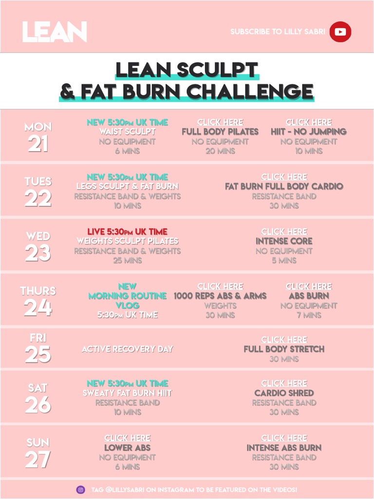 Lean Weekly Workout & Meal Guide | PDF