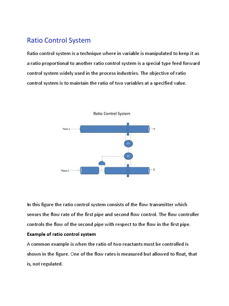 Ratio Control System Overview | PDF