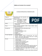 "Pemeriksaan Kadar Gula Darah": Standar Operasional Prosedur (Sop)