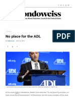 No place for the ADL – Mondoweiss