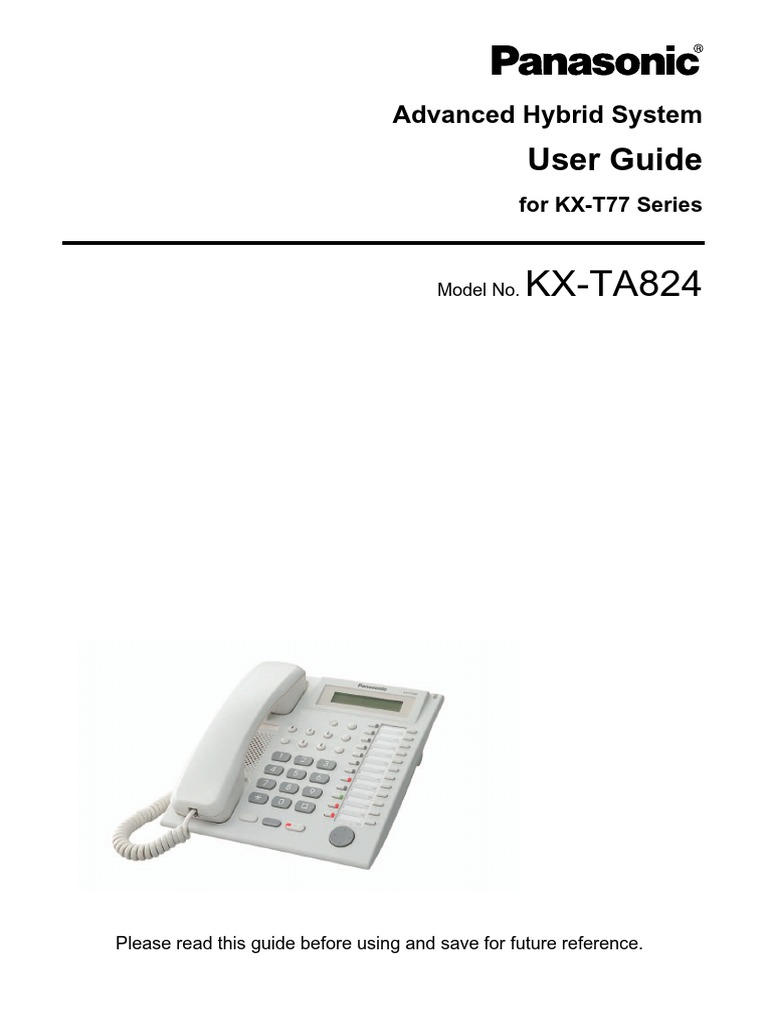KXTA824 User Guide PDF Backlight Voicemail