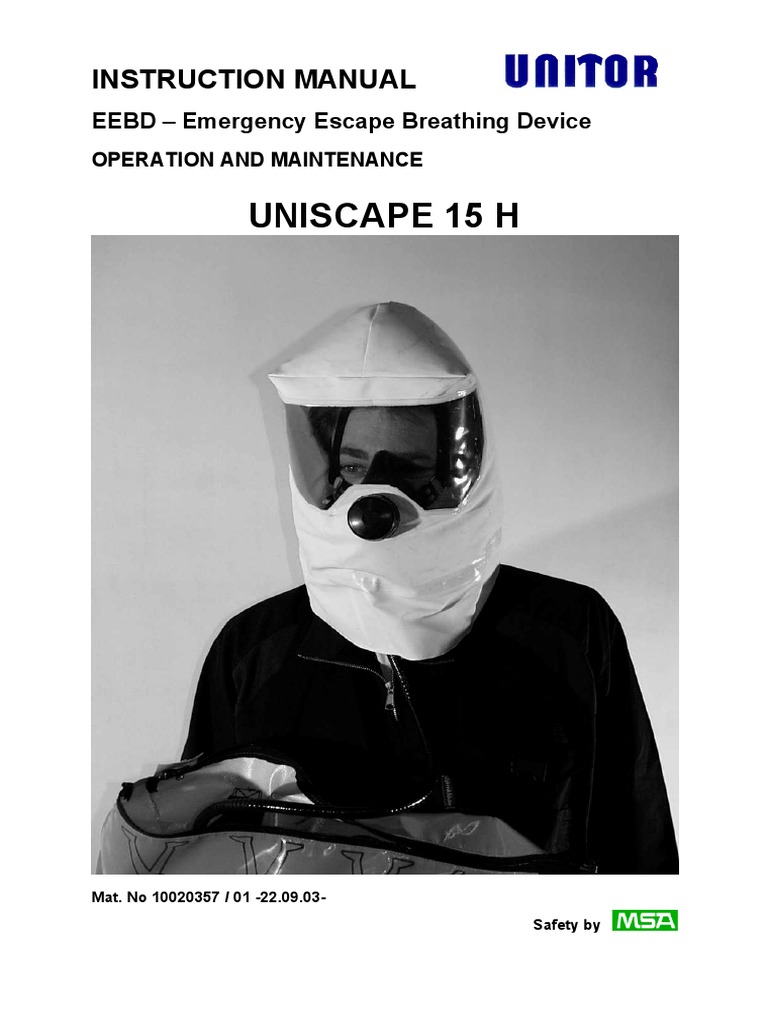 Uniscape 15H EEBD Operation Manual | PDF | Underwater Diving | Equipment