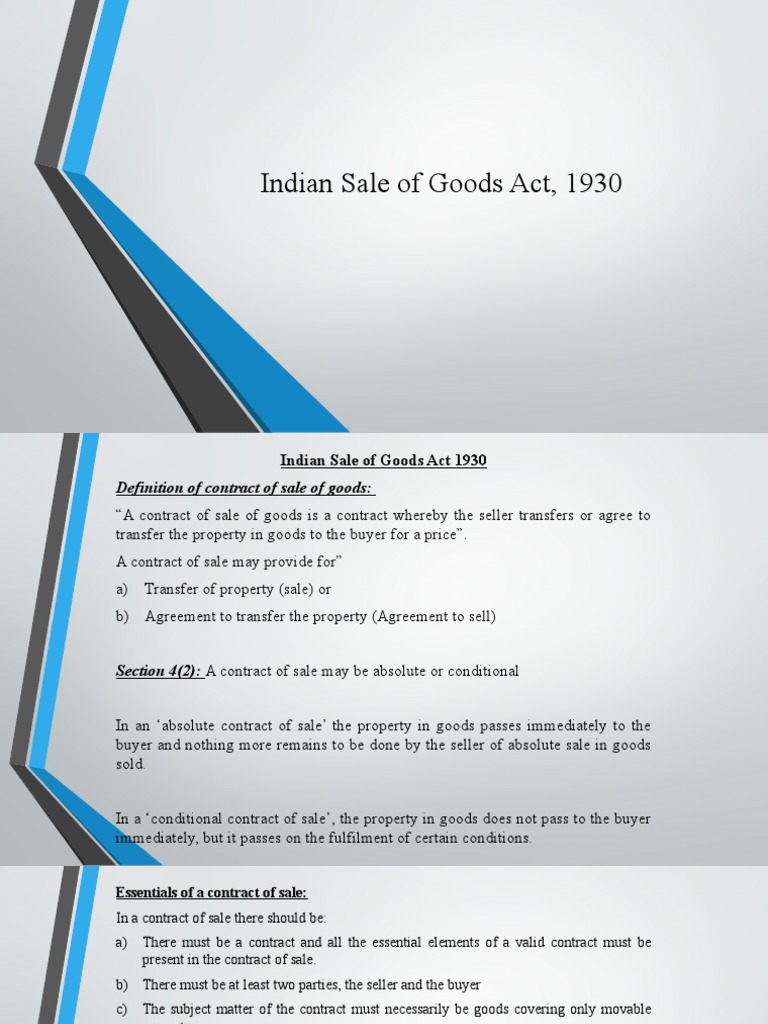 SALES OF GOODS ACT 1930 QUESTIONS AND ANSWERS PDF DOWNLOAD INDIA visual data 6