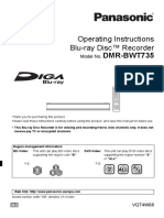 Operating Instructions Blu-Ray Disc™ Recorder: DMR-BWT735