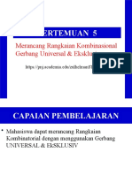 Mahasiswa Dapat Merancang Rangkaian Kombinatorial Dengan Menggunakan Gerbang UNIVERSAL EkSKLUSIV