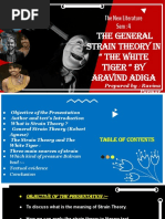 The General Strain Theory 8n The White Tiger by Aravind Adiga