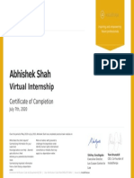 Abhishek Shah: Virtual Internship
