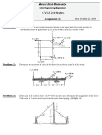 CVLE 210 Statics: Assignment (3) Problem