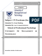 Subject: CP-Practicum (Sec B) : U O M & T