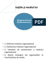 Organizațiile Si Mediile Lor