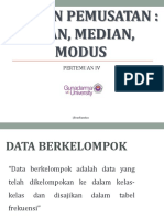 D. Ukuran Pemusatan I (Mean, Median, Dan Modus)