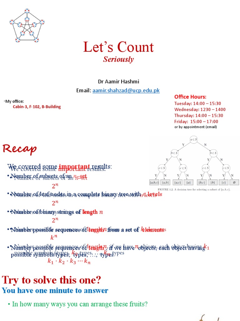 Counting Principles in Computer Science | PDF | Permutation | Combinatorics