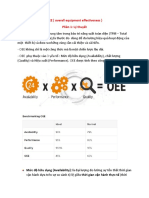 OEE (overall equipment effectiveness) Phần 1: Lý thuyết