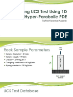 Modeling UCS Test Using 1D Hyper-Parabolic PDE