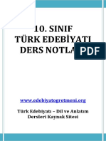 10.sinif Türk Edebi̇yati Ders Notlari