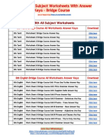 ? 6th To 9th All Subject Worksheets With Answer Keys - Bridge Course?