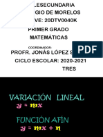 Variación Lineal y Afín 1°