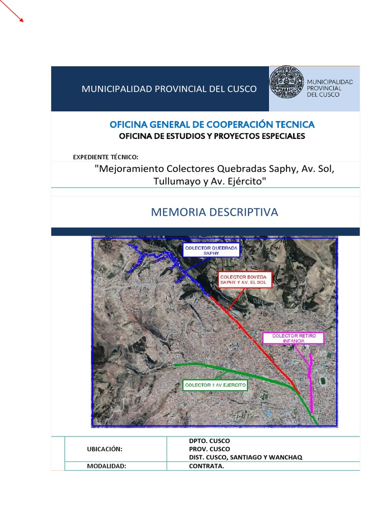 Memoria Descriptiva - 2019 V9 | PDF | Alcantarillado | Precipitación