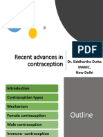 Recent Advances in Contraception: Dr. Siddhartha Dutta Mamc, New Delhi