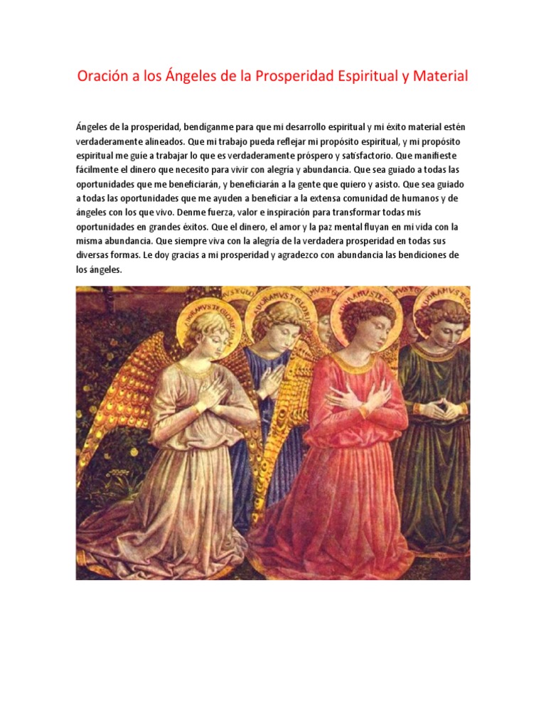 Oración a los Ángeles de la Prosperidad | PDF