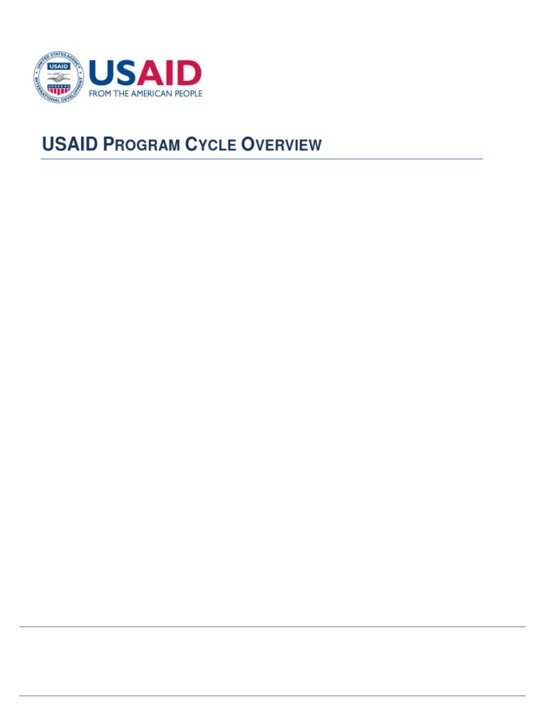 USAID Program Cycle Overview Guide | PDF | United States Agency For ...