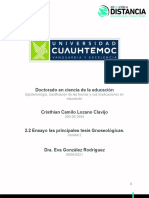 2.2 Ensayo Las Principales Tesis Gnoseológicas - Lozano - Cristhian