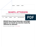 Covid Vaccine New Blood Disorder 4.24.21