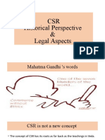 CSR: Historical Perspective & Legal Aspects