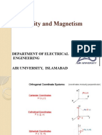 Electricity and Magnetism: Department of Electrical Engineering Air University, Islamabad
