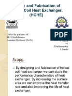 Design and Fabrication of Helical Coil Heat Exchanger. (HCHE)