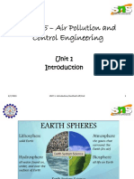 CE8005 - Air Pollution and Control Engineering: Unit 1
