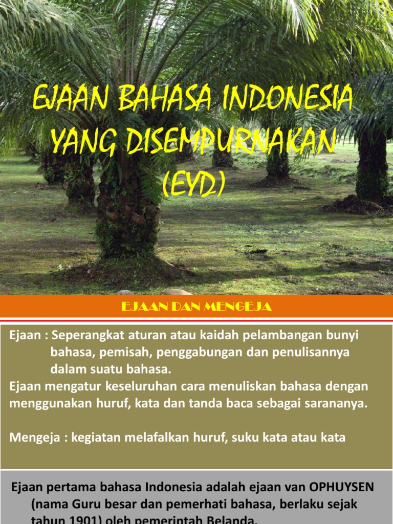 Aturan Ejaan Bahasa Indonesia EYD | PDF