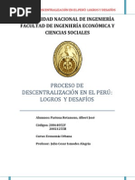 DESCENTRALIZACION EN EL PERÚ