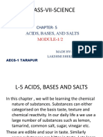 Acide Basis and Salt 7 SCIENCE L-5 MODULE - 1