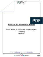 Edexcel IAL Chemistry A-Level: Unit 4: Rates, Equilibria and Further Organic Chemistry