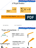 Equilibrium of Rigid Bodies: Draw The Free Body Diagram (Replace The Supports With Reactions)