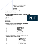 Examen "LA ORACIÓN"