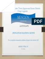 Mención: La Institución Educativa Técnica Agropecuaria Mariano Melendro Otorga La Siguiente