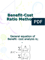 Benifit Cost Ratio Method