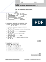 File Test 1 Grammar, Vocabulary, and Pronunciation A