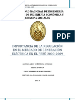 La Importancia de La Regulacion en El Mercado de Generacion Electrica Peruano
