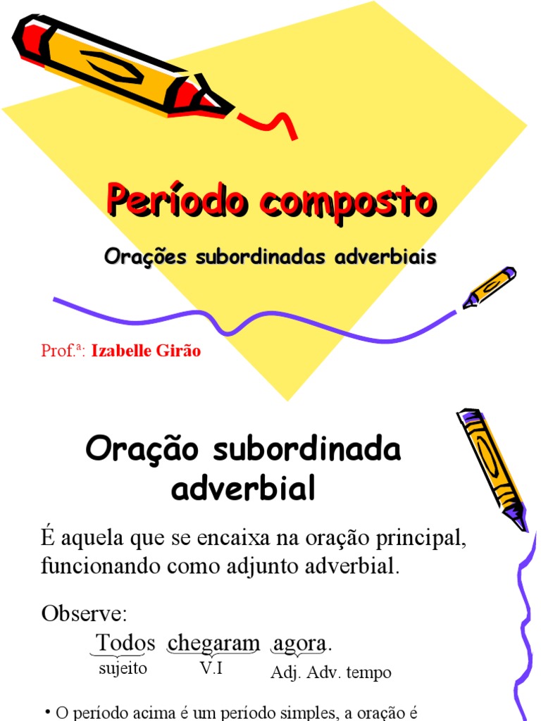 Oracao Subordinada Adverbial | PDF | Linguística | Sintaxe
