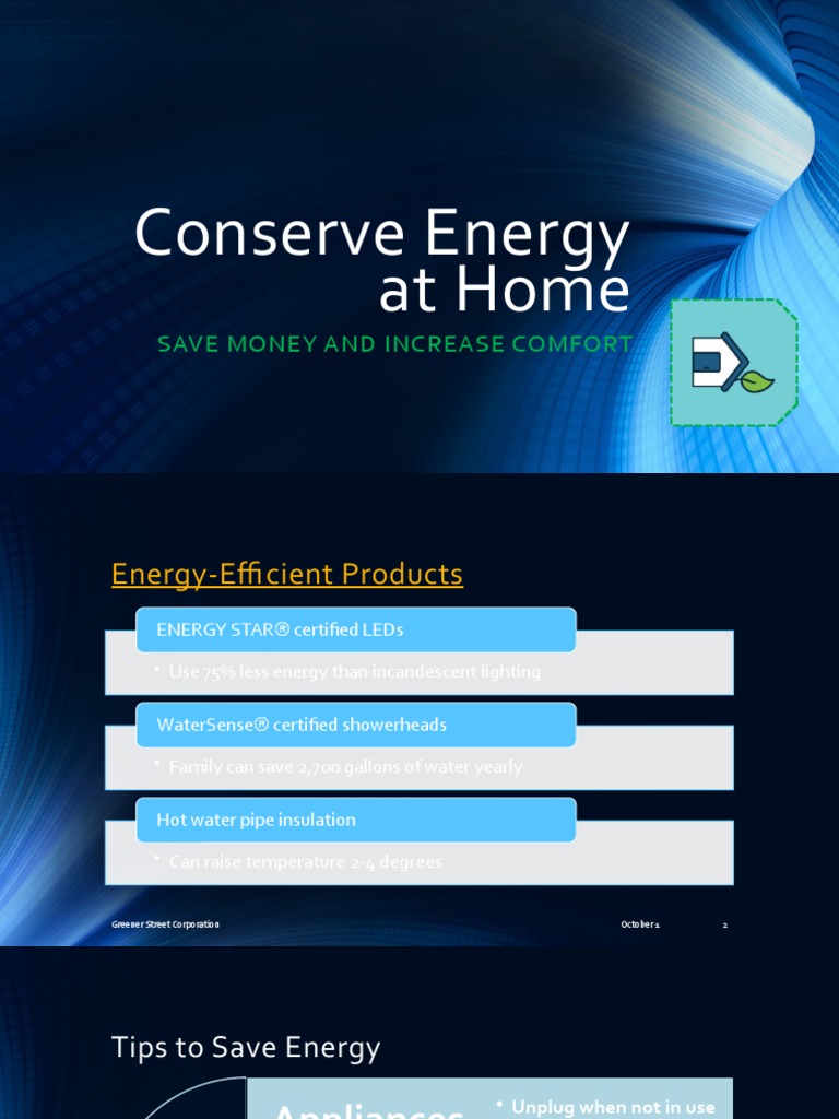Smart Energy Saving Tips at Home | PDF