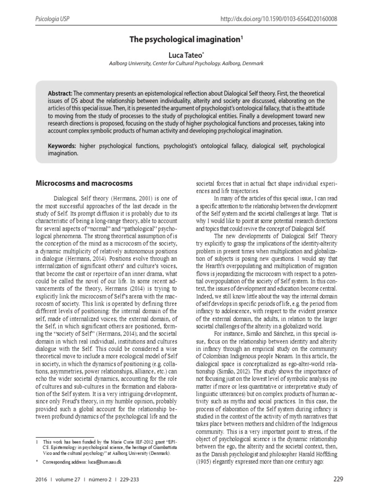Dialogical Self Theory Insights | PDF | Psychology | Mind