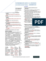 Speakout Intermediate Units 3 & 4 Revision (Adapted From Achievement Tests) - ANSWER KEY