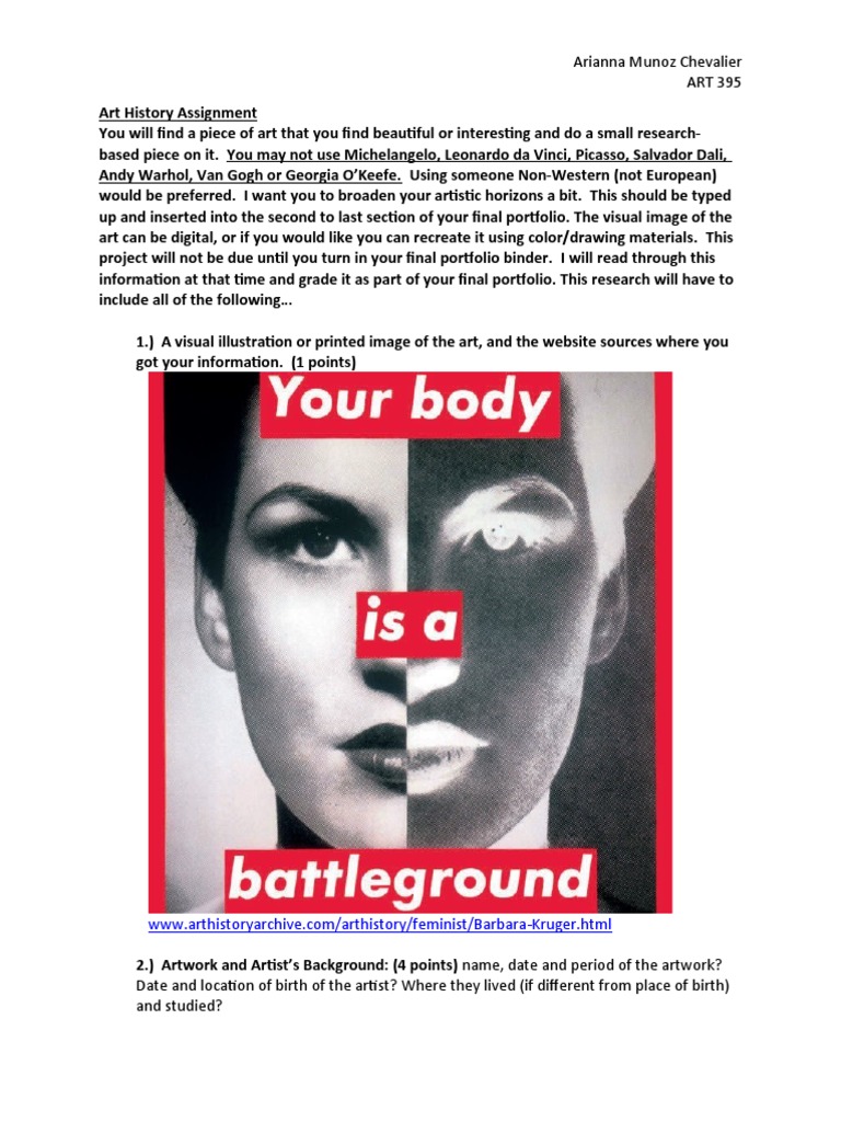 Art History Assignment 39596 | PDF | Paintings | Arts (General)