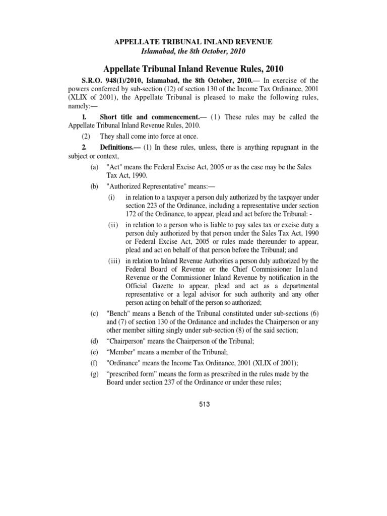 appellate-tribunal-inland-revenue-rules-2010-pdf-tribunal-excise