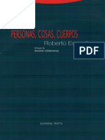 Personas Cosas Cuerpos Roberto Esposito