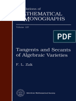 (Translations of Mathematical Monographs 127.) Zak, F. L. - Tangents and Secants of Algebraic Varieties-American Mathematical Society (2005)